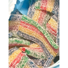 Sour Power Belts Candy Bulk *Snax Quattro Flavor* *Pick SIze* Packed Fresh Daily - 20oz