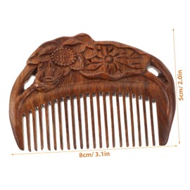 DECHOUS Sandalwood Hair Comb for Women Scalp Massage Tool Static Wide Tooth Comb for Hair Care for Valentine Day Christmas Birthdays Anniversaries Random Color
