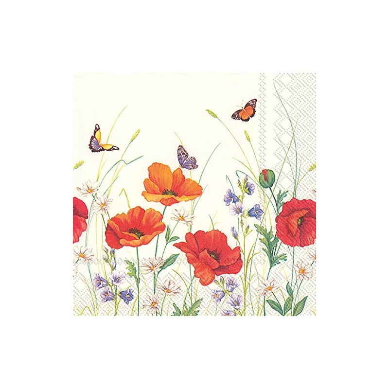 Ideal Home Range 20 Count Luncheon Napkins, Summer Meadow, 6