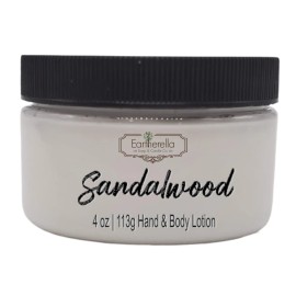 Eartherella SANDALWOOD Hand & Body Lotion Jar, 4 oz.