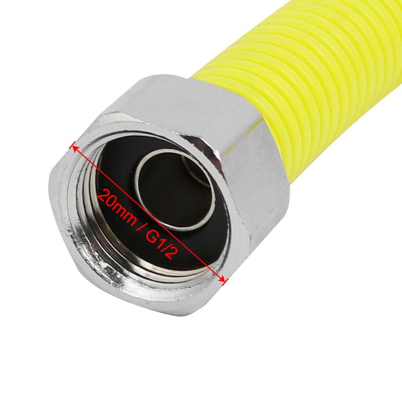 sourcingmap 0.5M Length 304 Stainless Steel Female Thread Flexible Gas