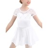 Ballet Leotards Top with Removable Skirt for Girls Elegant Ballerina