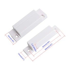 Aoje-Link 4pcs RC-31 Surface Mount Wired NC Normally Closed Door Contact Sensor Alarm Magnetic Reed Switch White for Gate Garage Window Door Security System