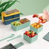 CHZZMS 2 Pack Bento Box Adult Lunch Box,49OZ Leakproof Eco-Friendly