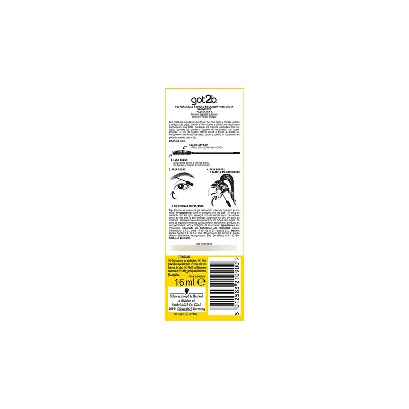 Gel Para Cejas Y Bordes Schwarzkopf Got2b Glued 16ml