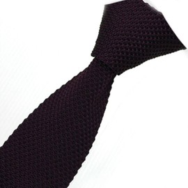 TOPTIE Men's Knit Tie Men's Slim Tie Plain Square End Width 2.0 inch (5 cm) Suit Necktie Business Casual Polyester, Black