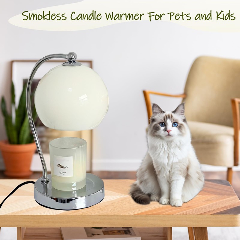 WARMCITY Modern Candle Warmer Lamp, Wide Base Candle Warming Lamp