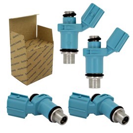 Gautory Fuel Injectors Compatible with Yamaha 50HP 60HP 2 Stroke, 40HP 50HP 60HP 4 Stroke Replaces 6C5-13761-00-00 Set of 4