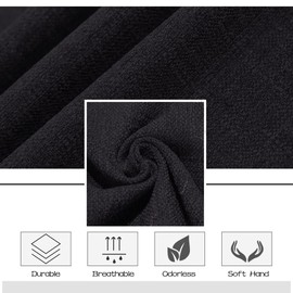 SANLEHAUSE Placemat Grey Set of 4 Table Place Mat 11,8 X 17,7 Inch, Linen Table Place Mats Lotus Effect Waterproof Placemats for Dining Table