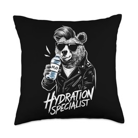 Hydration Specialist H2O Water Meme Waterboy Hydrated Homie Throw Pillow