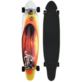 KROWN KICKTAIL ORANGE SUNSET LONGBOARD COMPLETE 9X43