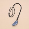 COAI Men's Gemstone Wolf Tooth Pendant, Stone, African Blue Stone