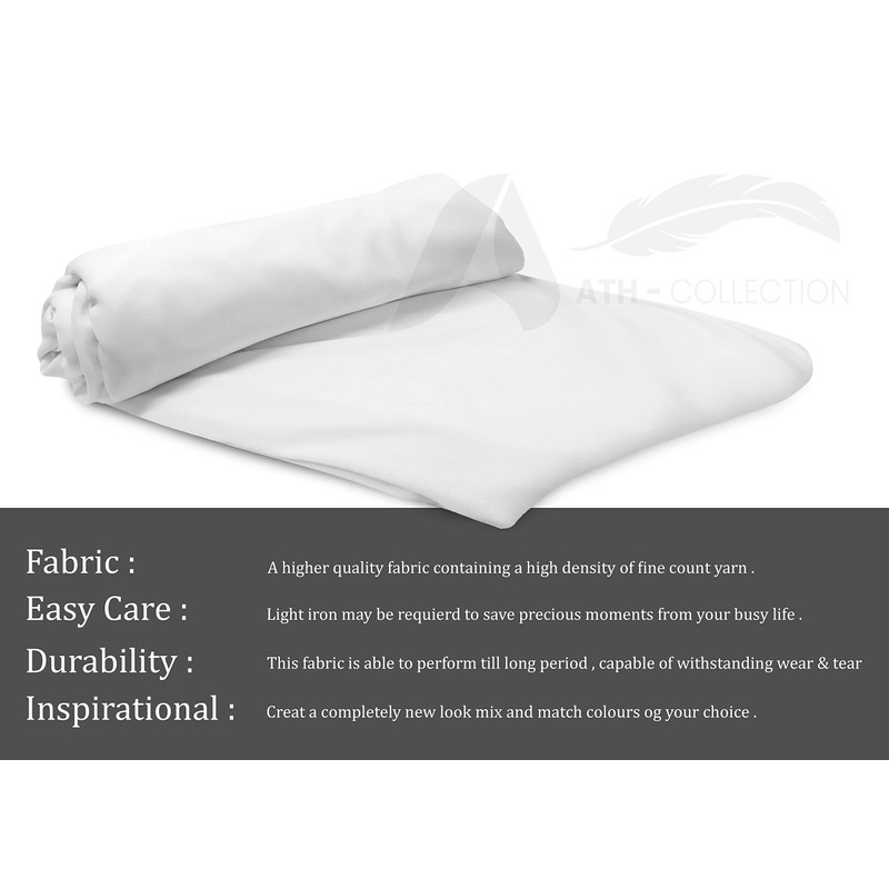A ATH COLLECTION Egyptian Cotton Fitted Sheet 25 CM Extra