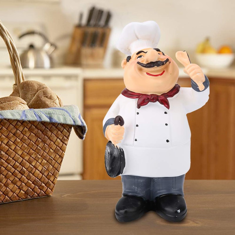 Cook Statue Kitchen Decoration Resin Decorative Ornament Chef Statue Collectible