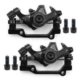EATAKWARD 2Pcs Universal Mechanical Bike Disc Brake Set, Front and Rear Mechanical Disc Brake Calipers for Mountain Bikes Road Bikes Folding Bikes Aluminium Black Easy to Install
