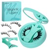 Fox-Eye Magnetic Eyelashes with Applicator - Reusable Natural Lashes, No