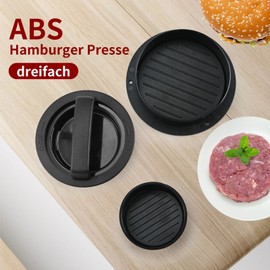 TTXSWJX Burger Press, 3 in 1 Burger Press, Non-Stick Burger Mould Set for Delicious Burgers, Patties, Grills