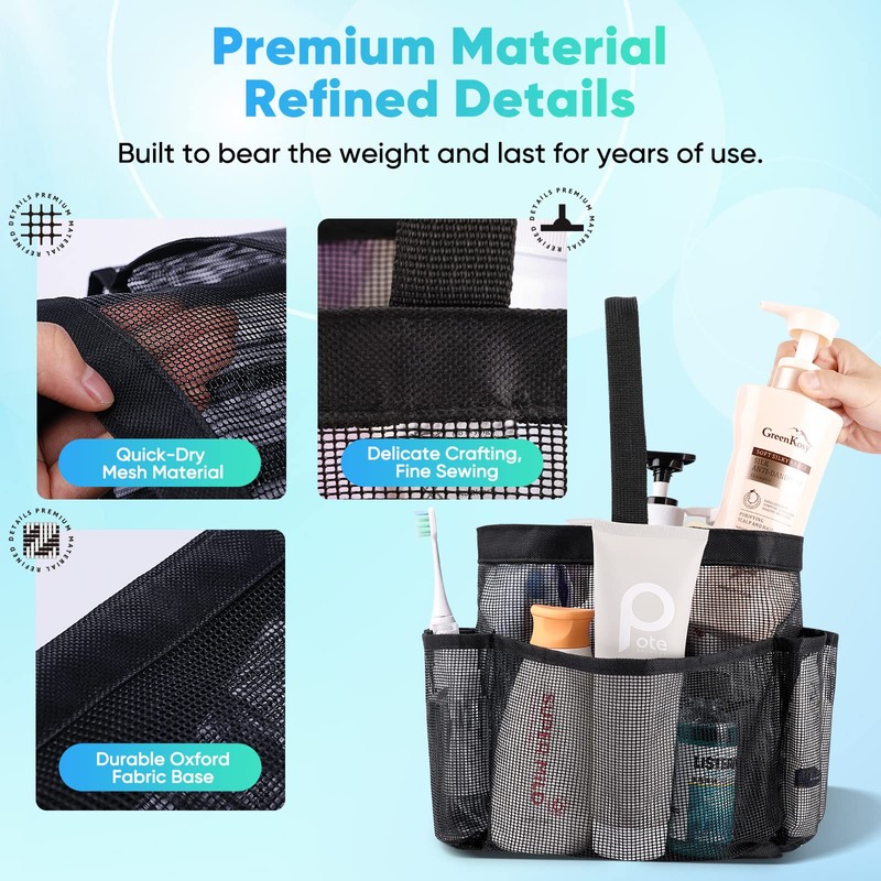 Eudele Mesh Shower Caddy Portable for College Dorm Room Essentials,