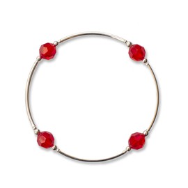 Made As Intended July Birthstone Blessing Bracelet - Ruby Crystal, Regular Size