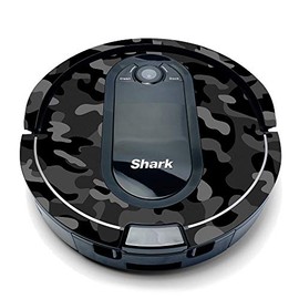 MightySkins Compatible with Shark Iq Robot Top Only Coverage - Black Camo | Protective, Durable, and Unique Vinyl Decal Wrap Cover | Easy to Apply, Remove, and Change Styles | Made in The USA