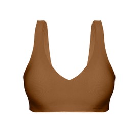 kaeruskin Body Contour Bralette, Comfortable Bralette for Women, Seamless Wire-Free Comfy Bra, Espresso, XX-Large-3X-Large