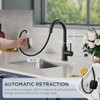 FORIOUS Black Bar Sink Faucet for Kitchen Sink, Modern Single