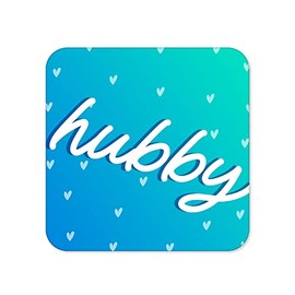 Hubby Coaster - Work from Home Coasters New Job Gifts Leaving Work Gift Boss Husband Wedding Colleague Banter Placemat Coffee Couples - CC13