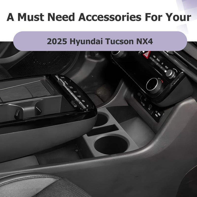 LUWU Lower Console Organizer Compatible with 2025 Hyundai Tucson Accessories