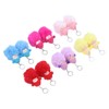 12 Pcs Sleeping Baby Pendant Key Ring Plush Fluffy Cute