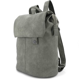 ekavale - Elegant Backpack for Women & Girls - City Daypack Made of Look Leather - Small School Backpack, gray
