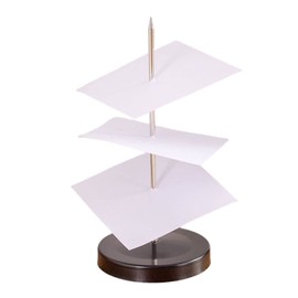 Ticket Spike, Desk Receipt Holder, Receipt Spike Holder, Metal Receipt Spikes with Round Base, Black Paper Memo Holder, Metal Bill Holder, Straight Rod Spike for Restaurant, Kitchen