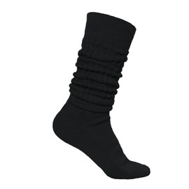 The Branch Women's Soft Extra Long Heavy Slouch Socks (Black)