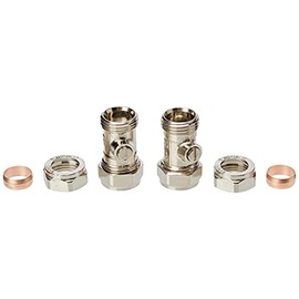 Plumb Pak Compression Isolator Valve 15mm Chrome - Pack of 2