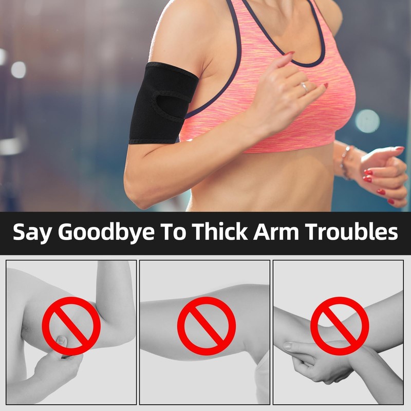 Upper Arm Compression Sleeve, Adjustable Splint for Biceps and Elbow