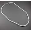 White Faux Pearl Necklace 30" Long Pearly Beads 8mm Bead