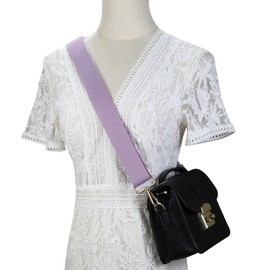 Allzedream Thick Purse Strap Wide Adjustable Replacement Crossbody Bag Handbag (Taro Purple-Gold Hardware)