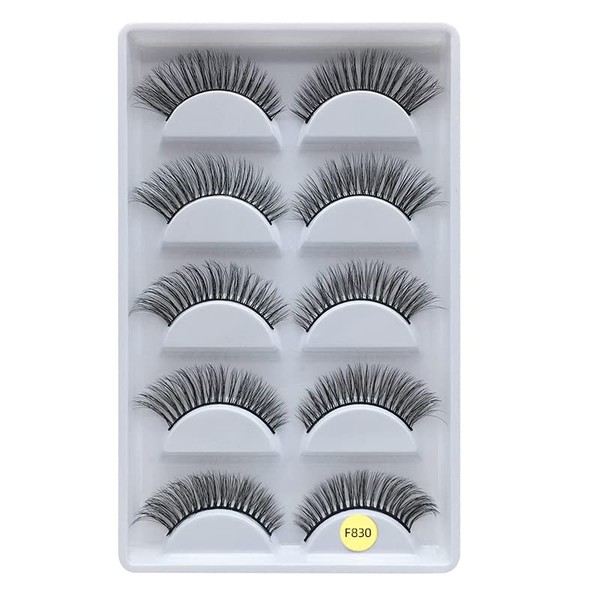 Wispy Lashes False Eyelashes Natural Look Short Fluffy Faux Mink