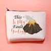 JXGZSO Funny Geologist Gift Volcano Makeup Bag This Is My