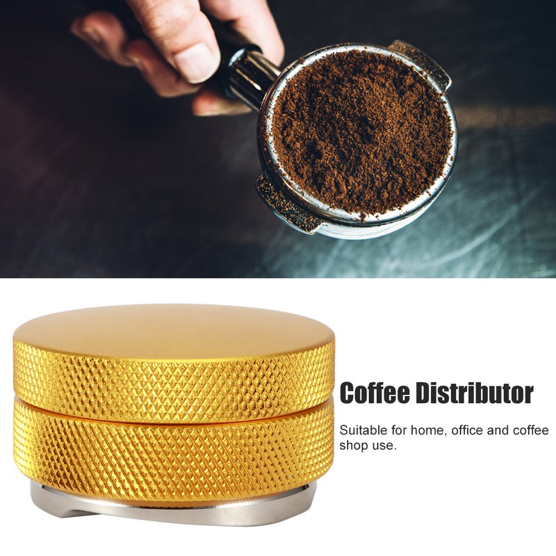 Height Adjustable Stainless Steel Coffee Power Tamper Distributor Leveler Tools