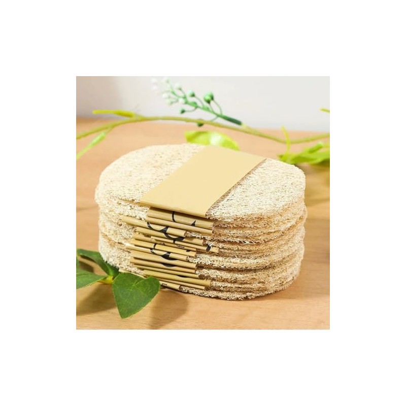 10 Esponja Vegetal Exfoliante Lufa 100% Natural Limpieza Corporal Elimina