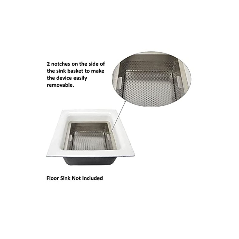 TrueCraftware- 8-1/2" x 8-1/2" x 3” Stainless Steel Floor Sink