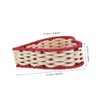 SHOWERORO Valentine's Day Heart Basket Handmade Woven Storage Basket Imitation