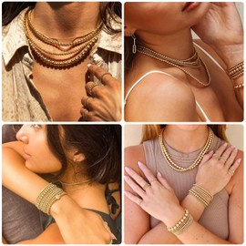 600pcs 18K Gold Filled Beads for Bracelets 2mm Round Smooth Spacer Beads Mini Seamless Brass Beads for DIY Crafts Jewelry Making