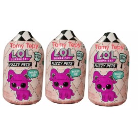 MGA 3 FUZZY PETS! LOL SURPRISE! 2019 HAIRGOALS MAKEOVER SERIES 5 *WASH ME* IN HAND