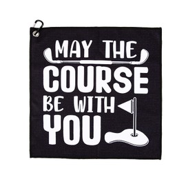 AJFHKJ Golf Towel, Printed Golf Towels for Golf Bags with Clip, Golf Accessories Funny Golf Gift for Men Women Golf Fan Golfer Husband Boyfriend Dad, Birthday Gifts for Golf Fan(2)