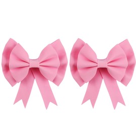 Totelux Mothers Day Bow Decoration Pink Bow Ribbon Waterproof Large Wreath Bows Ornament for Gift Wrapping Tree Topper Flower Vase Outdoor Home Decor Mother’s Day Party Supplies