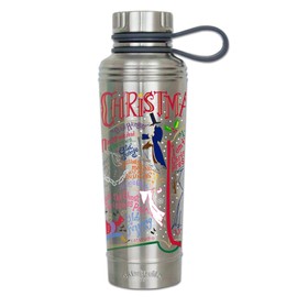 catstudio Christmas Carol Stainless Steel Water Bottle | Triple Wall Insulation With Non Slip Bottom | Great For Running, Hiking, Sports, & Travel