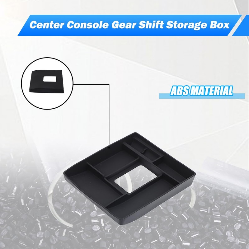JONKOKO Black Rubber Car Center Console Gear Shift Storage Box