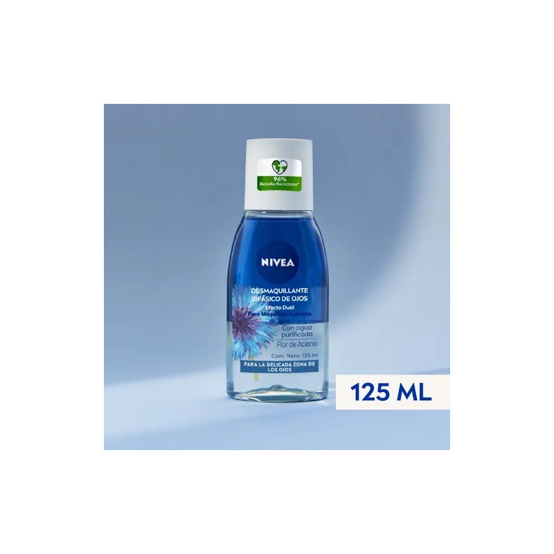 Nivea desmaquillante facial bifásico de ojos con biotina y flor