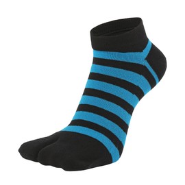 UBUMO Men's Tabi Flip Flop Socks Big Two Toe Athletic Running Cotton No Show Low Cut 6 Pack